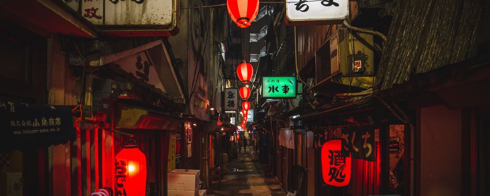 Tokyo streets in the dark